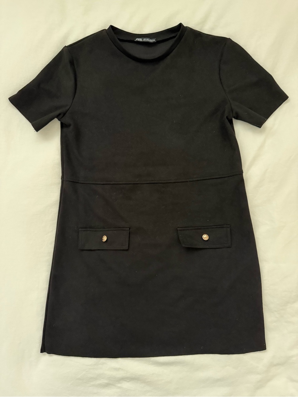 black zara mini dress